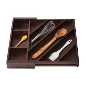 Lavish Home Bamboo Brown Expandable Utensil Drawer Organizer M050023 - The  Home Depot