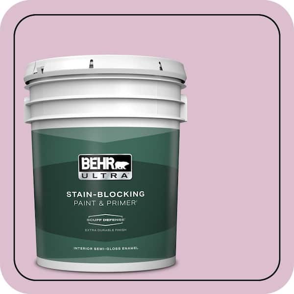 BEHR ULTRA 5 gal. #690C-3 Delicate Bloom Extra Durable Semi-Gloss Enamel Interior Paint & Primer