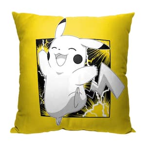 Pokemon Horray Pikachu Printed Multi-Colored Throw Pillow