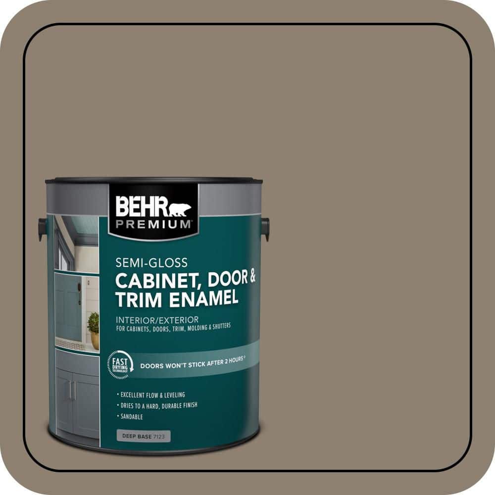 BEHR PREMIUM 1 gal. #720D-5 Mocha Accent Semi-Gloss Enamel