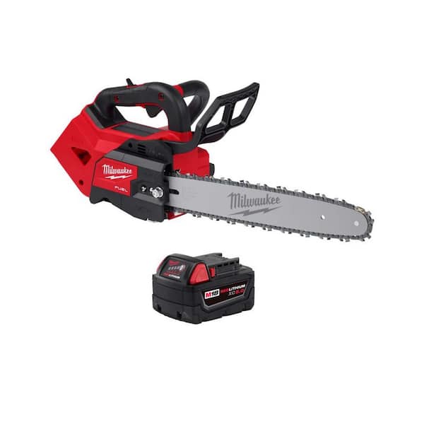 M18 FUEL 14 in. 18V Brushless Cordless Battery Powered Top Handle Chainsaw with 5.0 Ah Battery