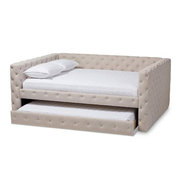 Baxton Studio Anabella Light Beige Trundle Daybed 147 8709 HD