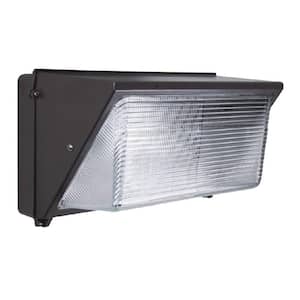 40-Watt Charcoal Black Integrated LED Wall Pack Light 5700K with Photocell