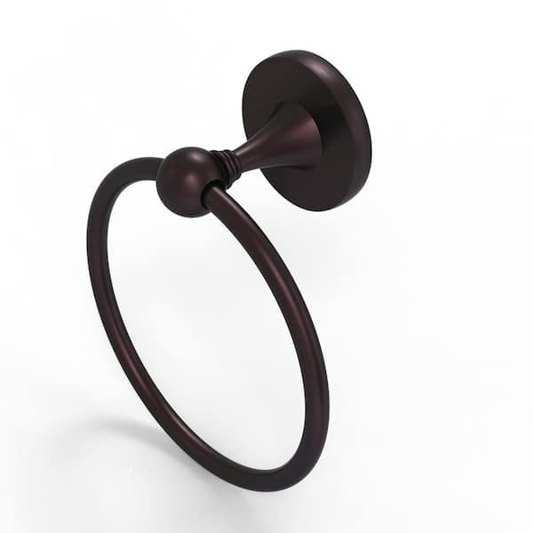 Allied Brass Shadwell Collection Wall Mounted Towel Ring in Antique Bronze