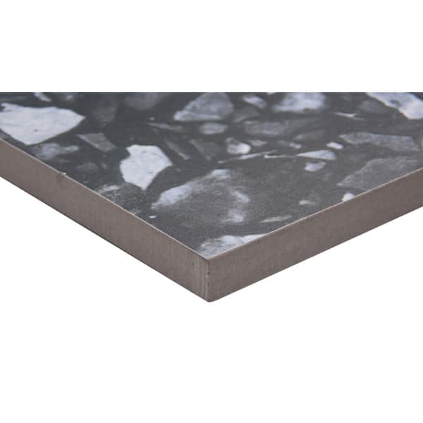 Fragmento Black 12 in. x 24 in. Matte Porcelain Floor and Wall Tile (15.5 sq. ft./Case, 8 pcs)