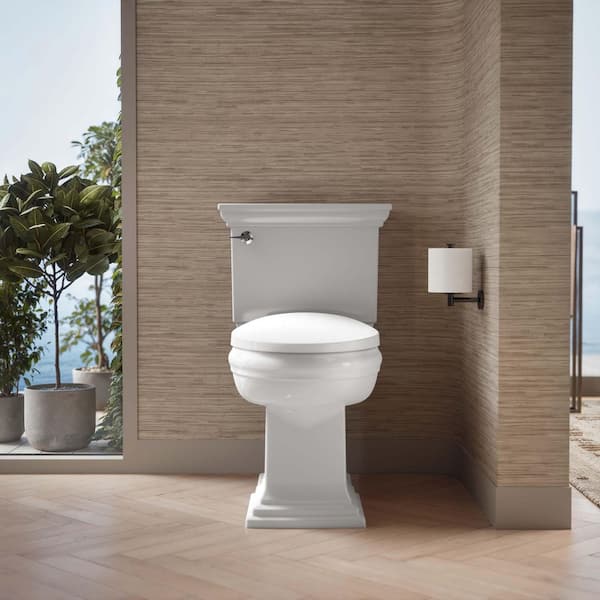KOHLER PureWarmth Elongated Closed Front Toilet Seat in White