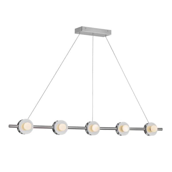 Elixir 48-in 1 Light 29-Watt Chrome Integrated LED Pendant Light