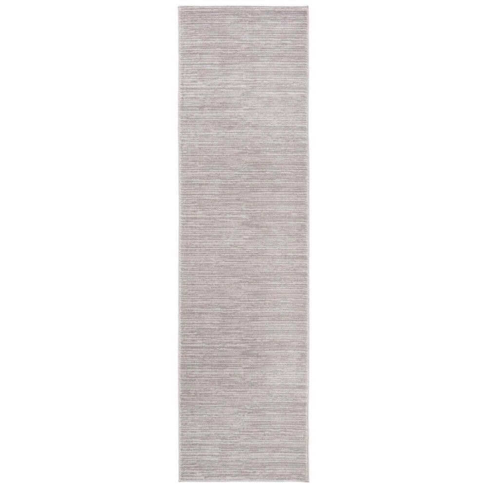 Gray Polypropylene 2 ft. 2 in. x 10 ft. Solid Color Indoor Runner Rug