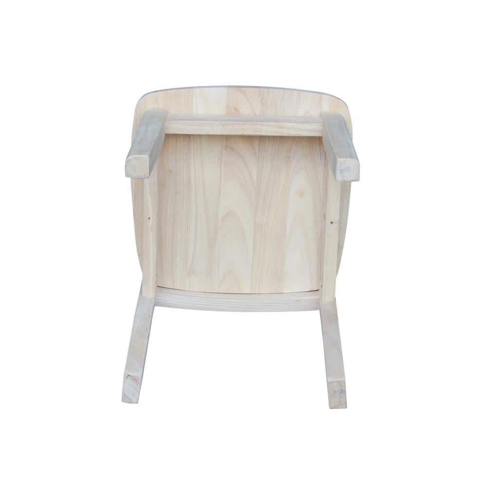 Eco-Friendly Traditional Parawood Mission Kids' Chairs, Unfinished - Set of 2