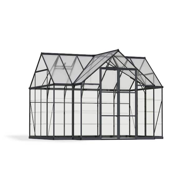 Victory Orangery 10 ft. x 12 ft. Gray/Clear Garden Chalet Solarium/ Greenhouse and Conservatory