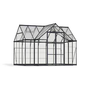 Victory Orangery 10 ft. x 12 ft. Gray/Clear Garden Chalet Solarium/ Greenhouse and Conservatory