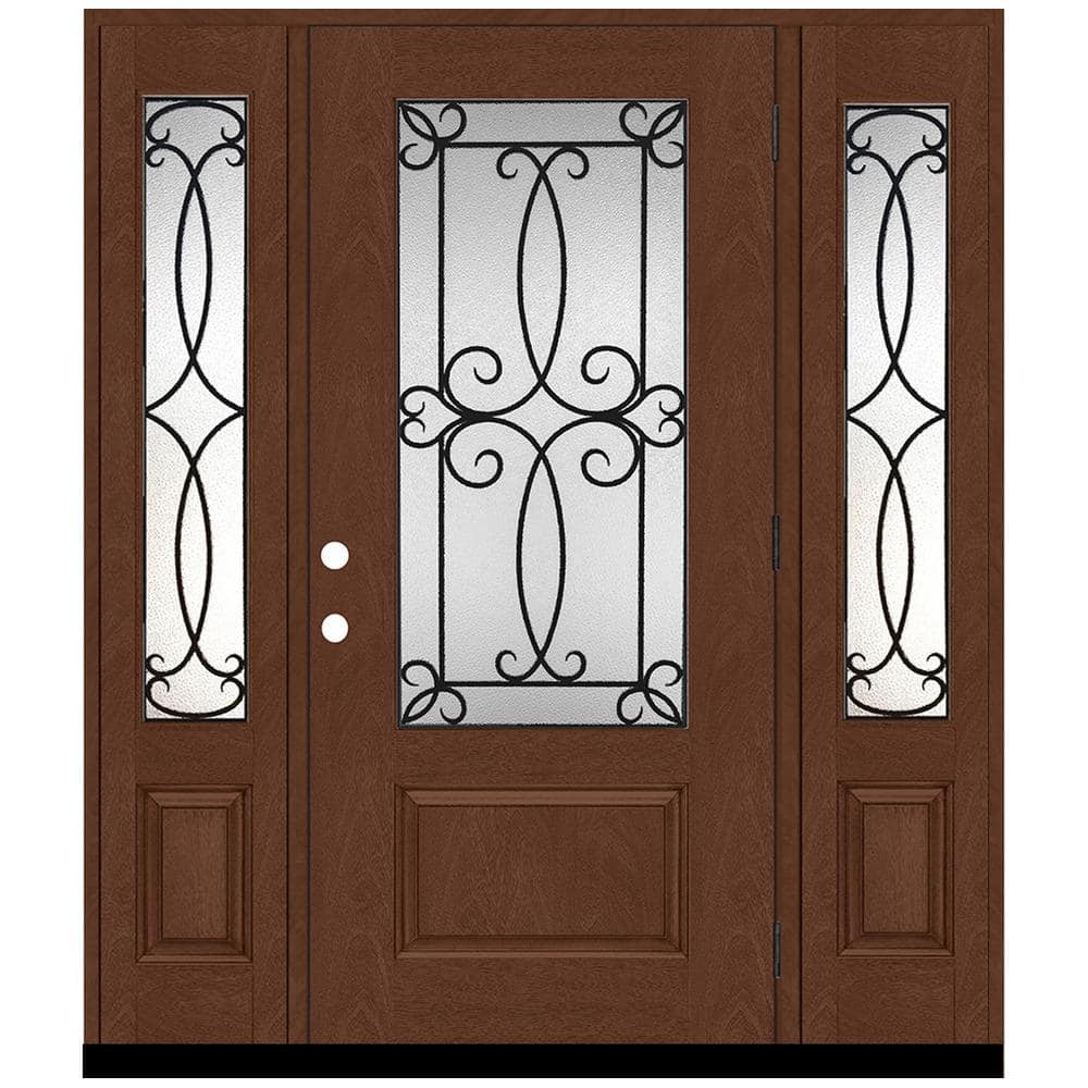 Steves & Sons Regency 64 in. x 96 in. 3/4Lite Georgian Decorative Glass ...