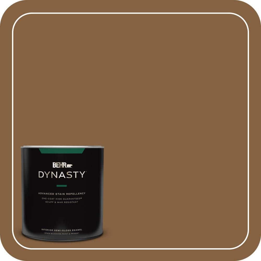 1 qt. #MQ2-10 Burnt Caramel One-Coat Hide Semi-Gloss Enamel Interior Stain-Blocking Paint and Primer price history on PriceWatchPro
