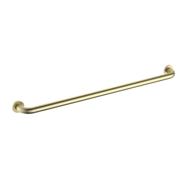 36 in. Concealed Screw Grab/Assist Bar Shower/Toilet Grab Bar for Handicapped or Elderly in Brushed Gold