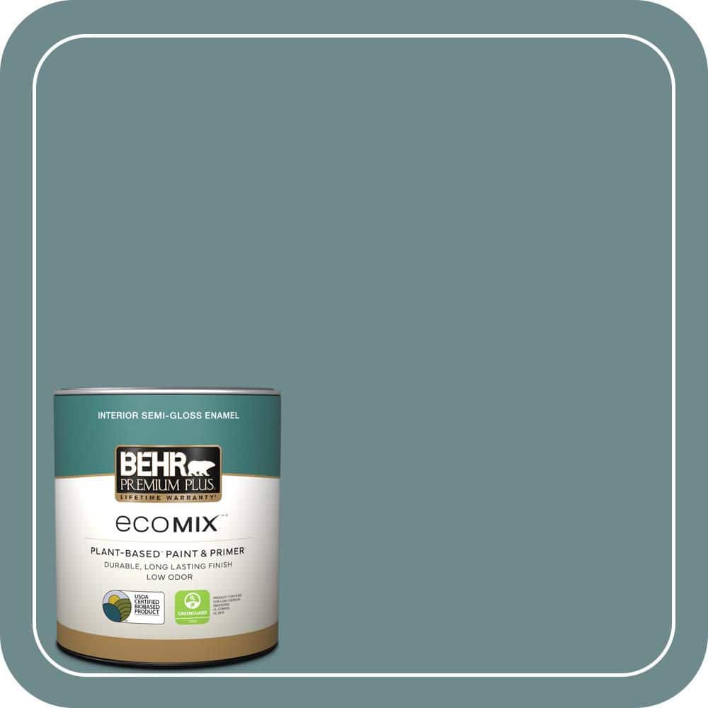 1 qt. #PPU13-06 Polaris Blue Semi-Gloss Enamel EcoMix Plant-Based Interior Paint & Primer price history on PriceWatchPro