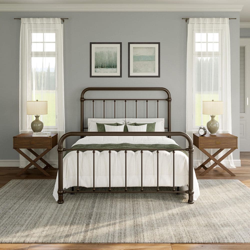 Kirkland Bronze Queen Bed with Bed Frame - thumbnail 8