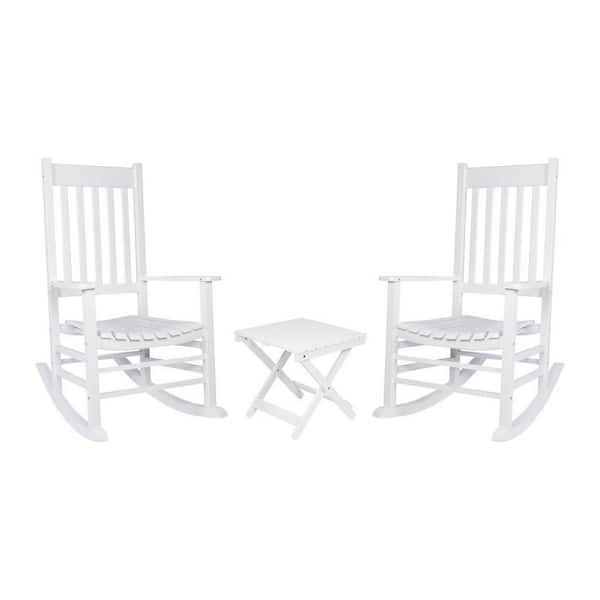 Shine Company 44 in. H Porch Rocking Chair Set with Folding Side