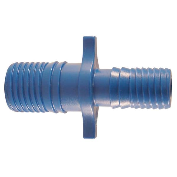 1 in. x 3/4 in. Barb Insert Blue Twister Polypropylene Coupling Fitting