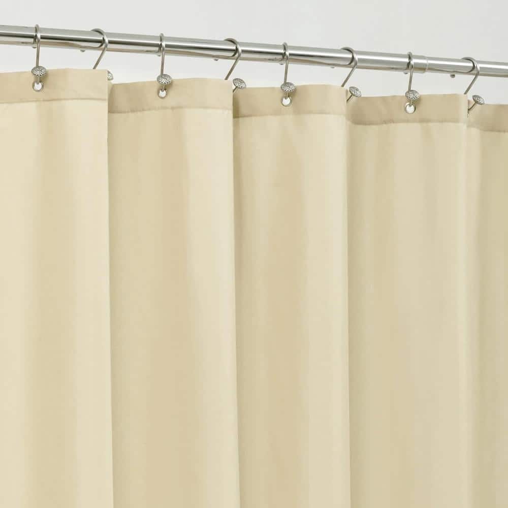 72 in. W x 72 in. L Waterproof Fabric Shower Curtain in Cream