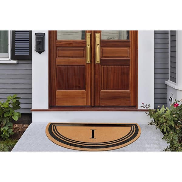 A1 Home Collections A1HC Welcome Flocked Entrance Door Mats Black/Beige 30  in. x 60 in. Rubber & Coir, Heavy Duty, Extra Large Size Doormat  A1HC200112WEL-N - The Home Depot