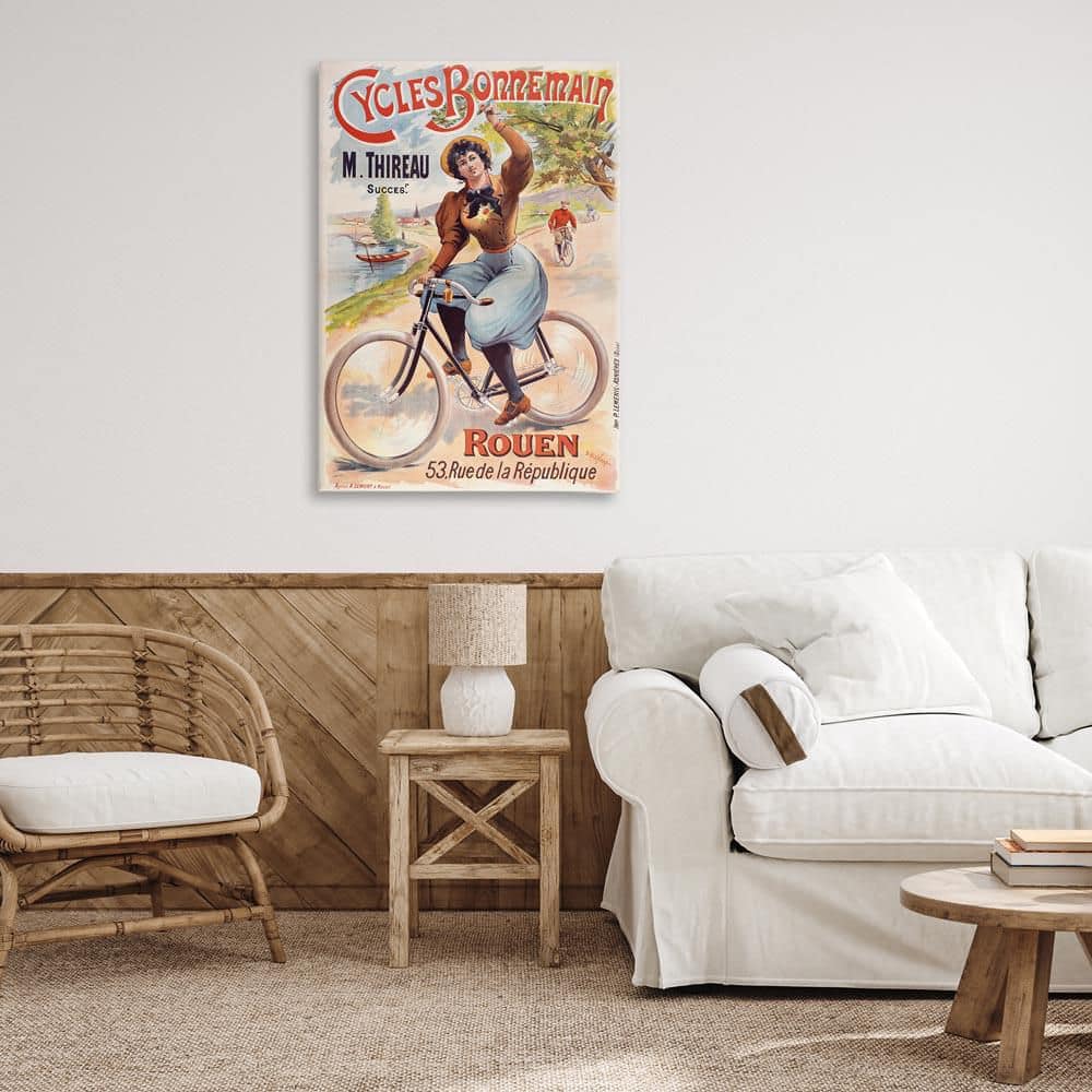 Vintage Cycles Bonnemain by Marcus Jules Unframed People Graphic Art Print 36 in. x 24 in. price history on PriceWatchPro