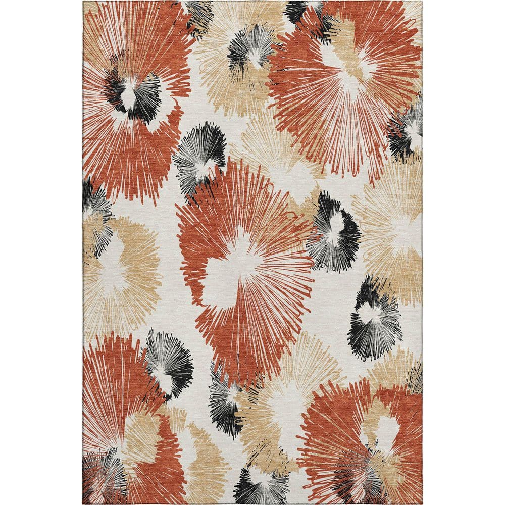 Mayfield Premium Machine Washable Abstract AMF2132 Paprika 10 ft. x 14 ft. Area Rug price history on PriceWatchPro