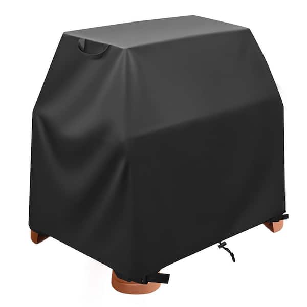 Black Silver-Coated Waterproof Outdoor Furniture Cover Waterproof Table Cover