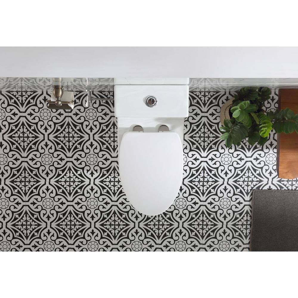 White Ceramic Elongated Dual Flush High Efficiency Toilet