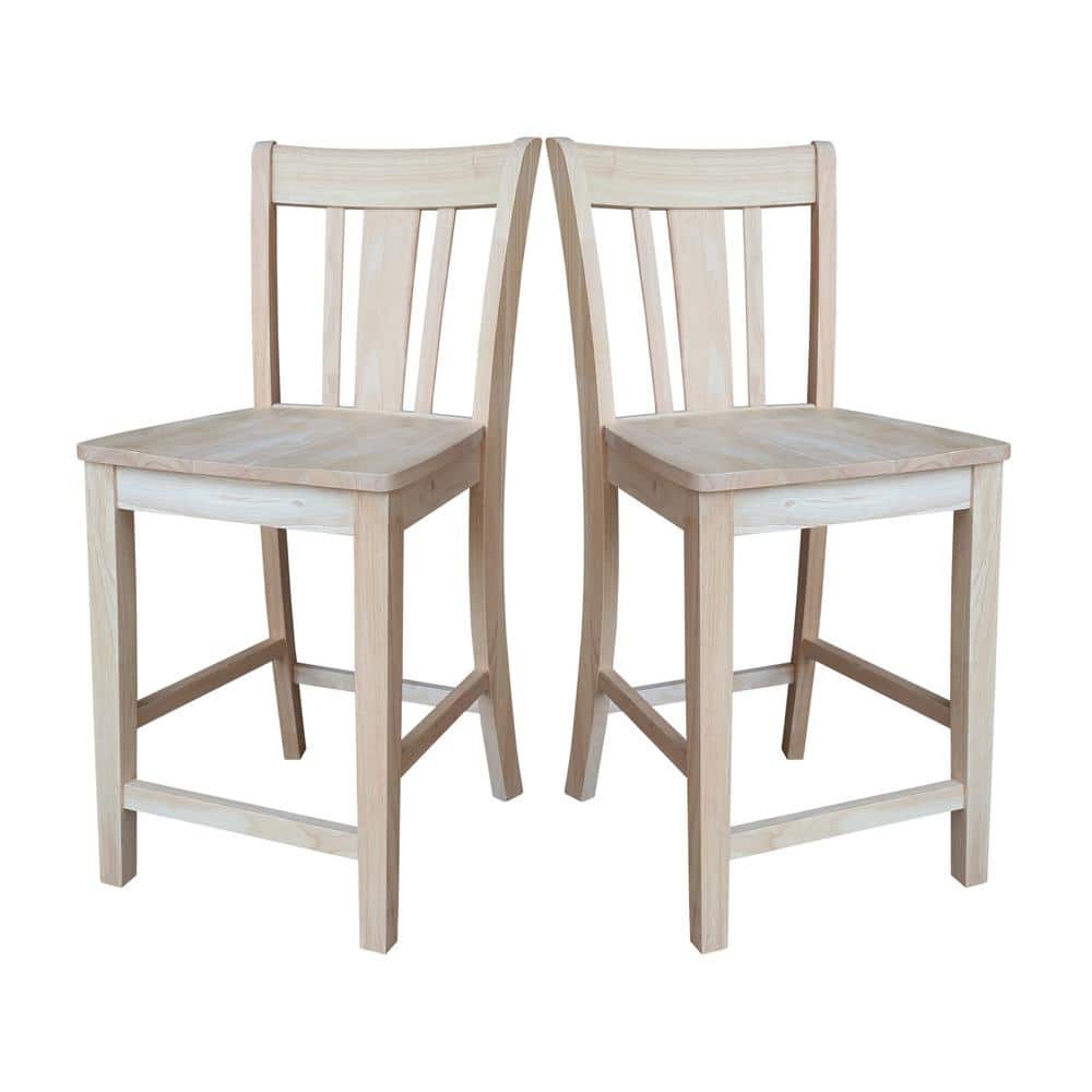 San Remo Unfinished Wood Counter Height Stool