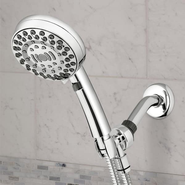 6-Spray Patterns with 1.8 GPM 4.75 in. Wall Mount Adjustable Handheld Shower Head in Chrome