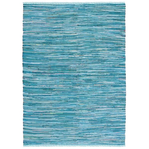 SAFAVIEH Rag Blue/Multi 11 ft. x 15 ft. Gradient Striped Area Rug