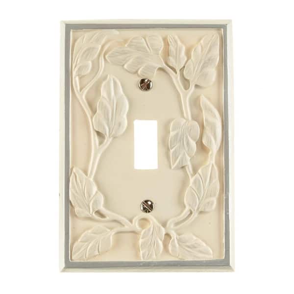 AMERELLE Leaf 1 Toggle Wall Plate - White