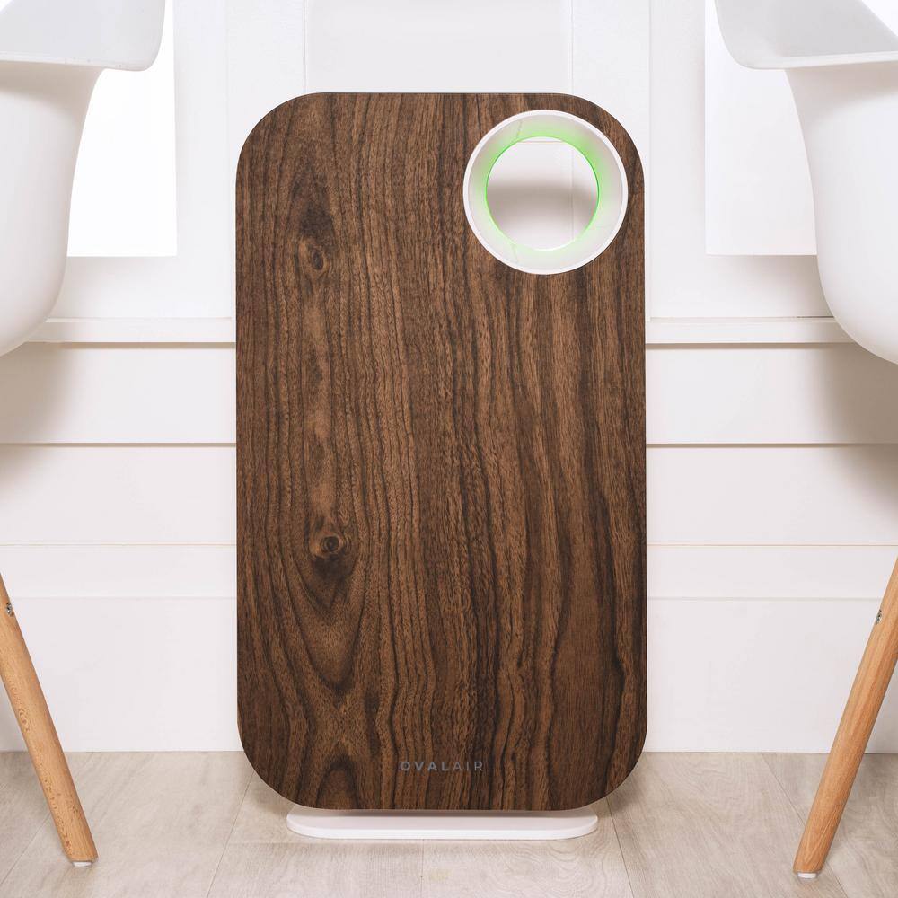 Dark Wood 3-Stage H13 True HEPA Air Purifier for 600 sq. ft.