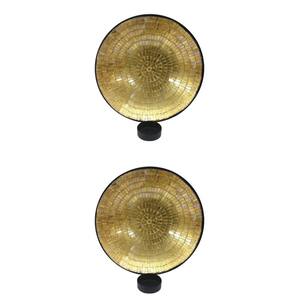 Gold Metal Wall Sconce (Set of 2)