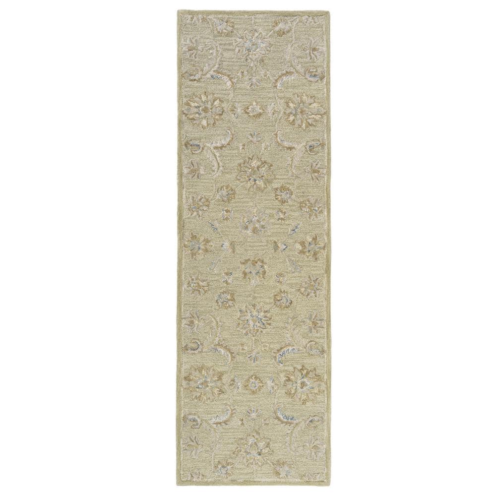 Diana Green/Beige 2 ft. 6 in. x 8 ft. Botanical Indoor Area Rug