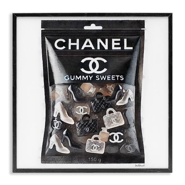 Chic Fashion Candy by Amanda Greenwood Black Framed Abstract Giclee Art Print 24 in. x 24 in.