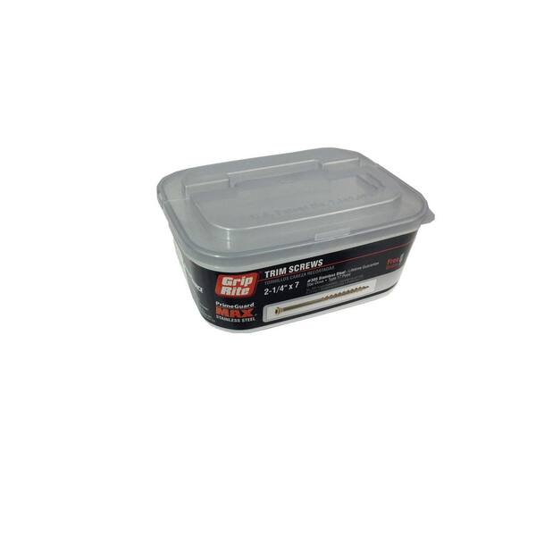 Grip Rite 21/4 in. x 7 1 lb. Stainless Steel Trim Head Screw