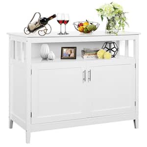 Modern Kitchen Storage Cabinet Buffet Server Table Sideboard Dining Wood White