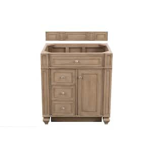 Bristol 30 in. W x 22.5 in. D x 32.8 in. H Single Vanity Cabinet Without Top in Whitewashed Walnut