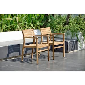 Criss 5-Piece Teak Round Patio Dining Set