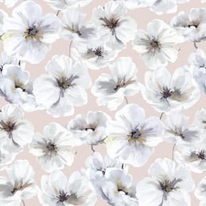 28.29 sq. ft. Tamara Day Hawthorn Blossom Pink Peel and Stick Wallpaper