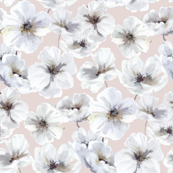 RoomMates 28.29 sq. ft. Tamara Day Hawthorn Blossom Pink Peel and Stick Wallpaper