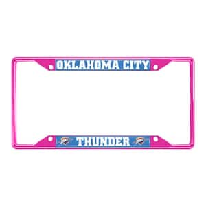 Universal Fit NBA - Oklahoma City Thunder License Plate Frame - Pink