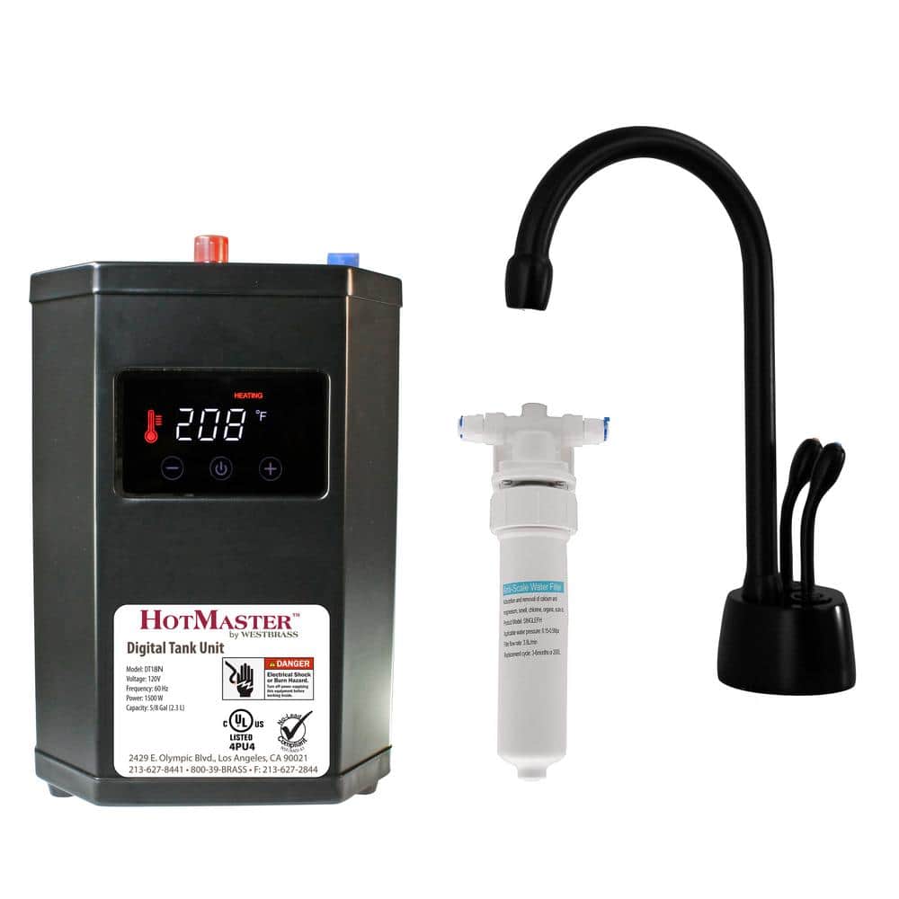 9-1/4 in. Develosah 2-Handle Hot and Cold Water Dispenser with Instant Hot Water Digital Tank in Matte Black price history on PriceWatchPro