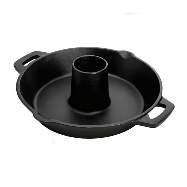 Cast Iron Chicken Roaster Nonstick Grill Pan Poultry Roaster Stand with Beer Can Holder for Oven and Outdoor Grill