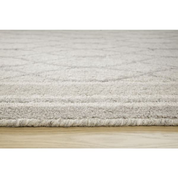 Wimney 10 ft. x 14 ft. Gray Border Area Rug