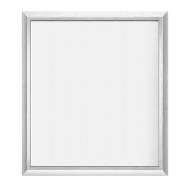 32 in. W x 36 in. H Rectangular Aluminum Alloy Framed and Tempered Glass Wall Bathroom Vanity Mirror in Brushed Silver