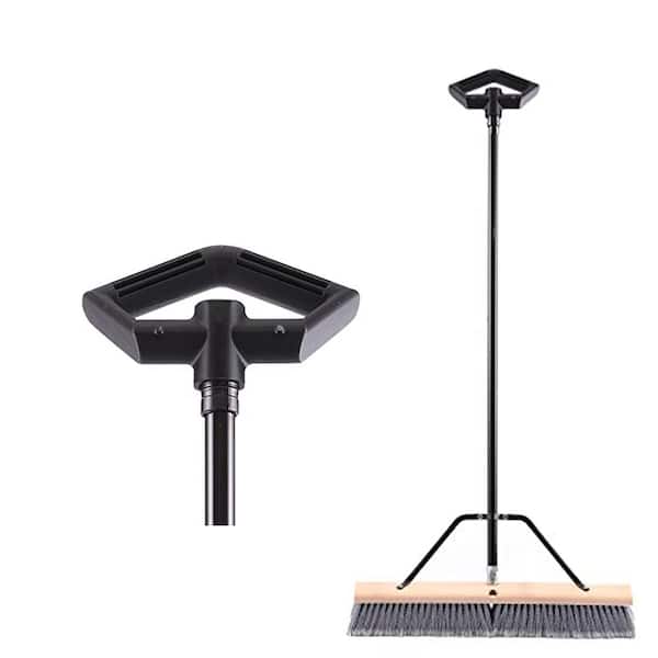 US.SHOVEL Easy Back 24 in. Indoor and Outdoor Ergonomic Push Broom