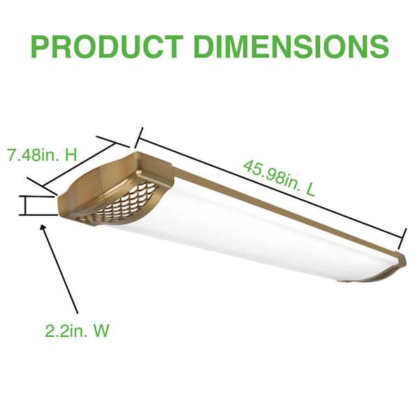 Viribright 47.8 in. W 23.78 L Wattage Tunable White 2 in. x 4 in. LED Basket Troffer with Tunable CCT Dimmable