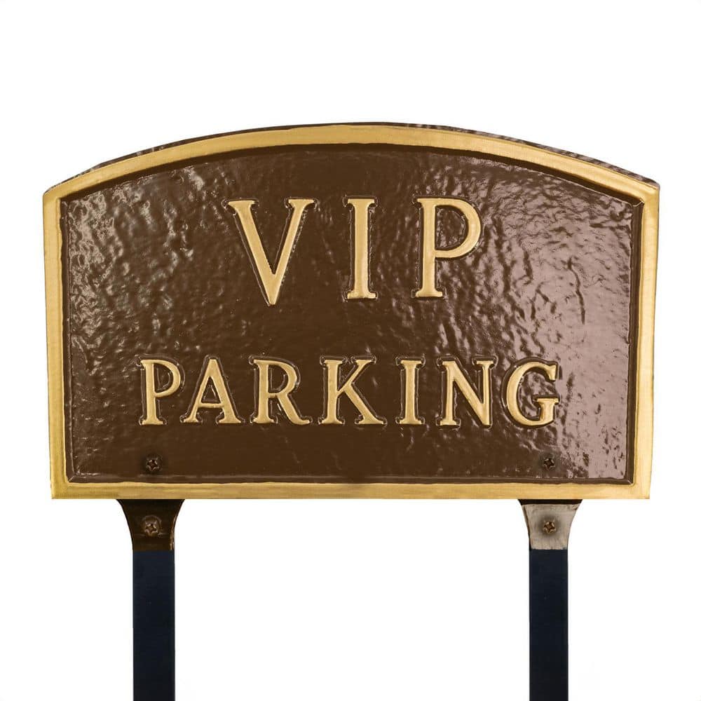 "13"" x 21"" Large Arch VIP Parking Statement Plaque Sign with Lawn Stakes - Oil Rubbed/Gold" price history on PriceWatchPro